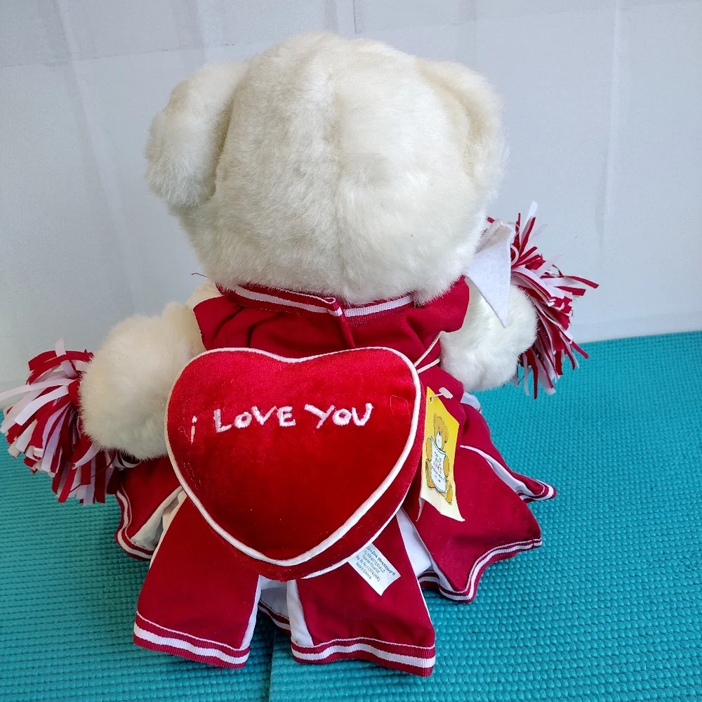 Build-A-Bear workshop Stuffed Polar Bear Wearing Red Cheerleader Outfit